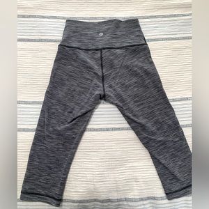 Lululemon Gray Capri with inside pocket